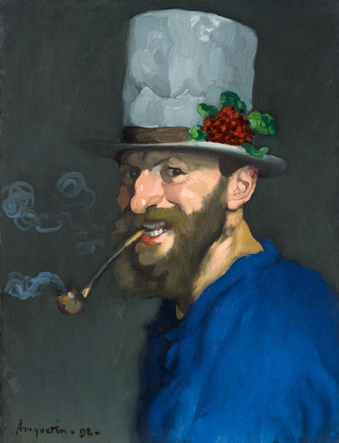 Autoportrait à la pipe, self-portrait 1892