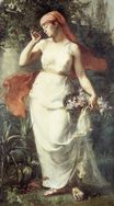 Jeune femme au jardin 1869