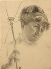 Marie Bracquemond - Femme à l’ombrelle, étude pour les Trois Grâces 1880