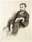Marie Bracquemond - Portrait of Gustave Geffroy 1880