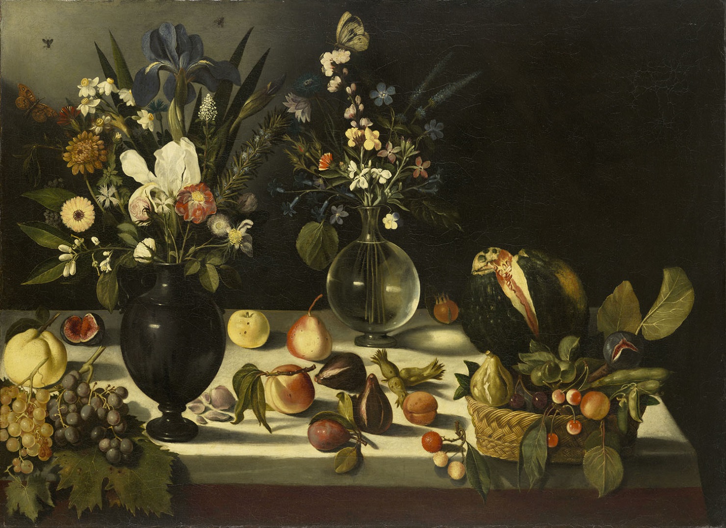 Caravaggio - Still Life with Flowers and Fruits 1600-1610