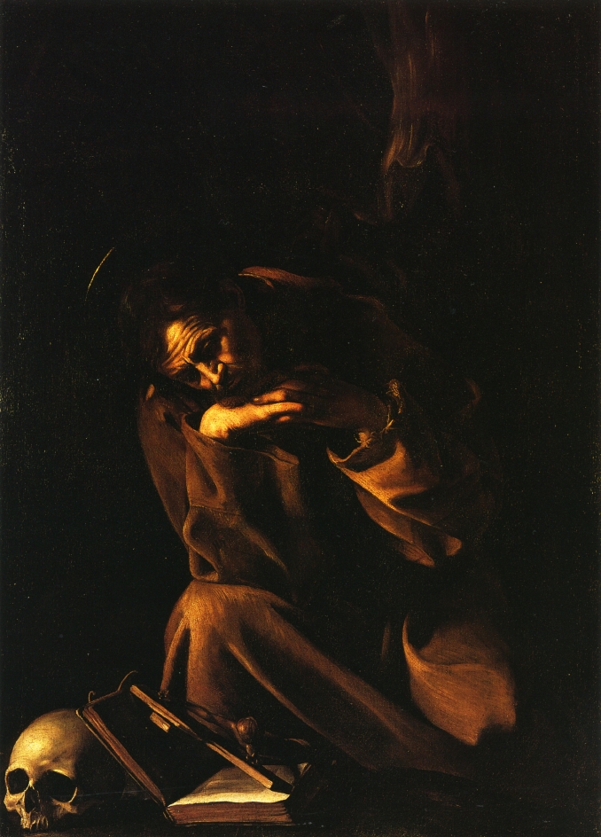 Caravaggio - Saint Francis in Meditation 1606