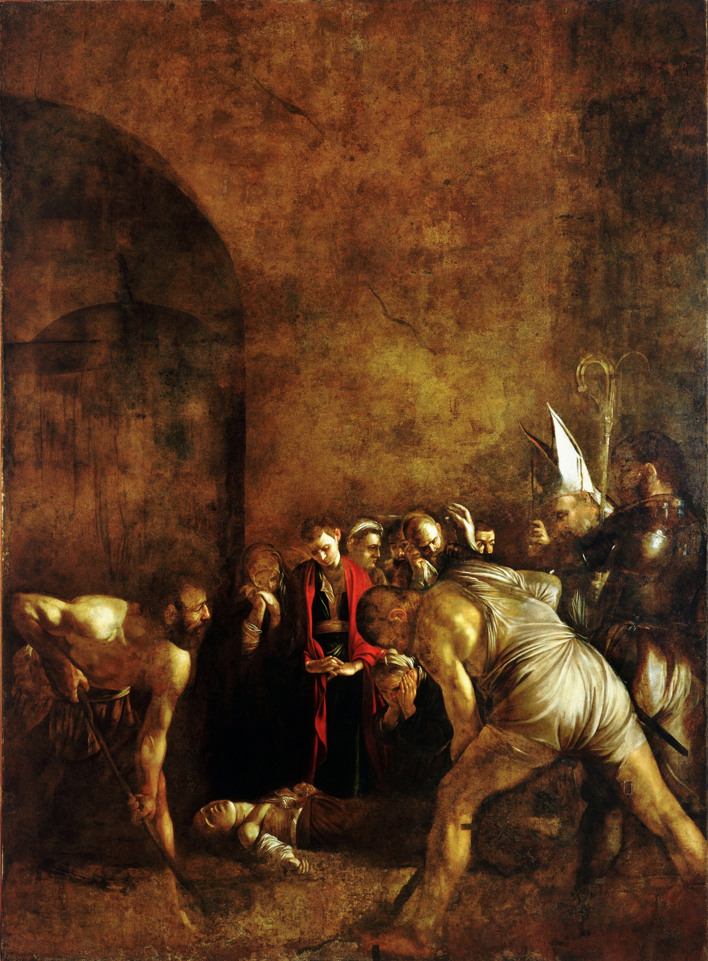 Caravaggio - Burial of Saint Lucy 1608
