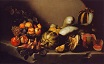Caravaggio - Still Life with Fruit on a Stone Ledge 1605-1610