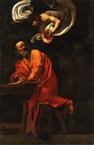 Caravaggio - Inspiration of Saint Matthew 1602