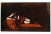 Caravaggio - John the Baptist. Reclining Baptist 1610