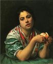 Mary Cassatt - Peasant Woman Peeling an Orange 1875
