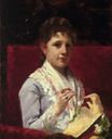 Mary Cassatt - Mary Ellison Embroidering 1877