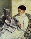 Mary Cassatt - Portrait of a Lady. Reading 'Le Figaro' 1878