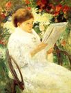 Mary Cassatt - Woman Reading in a Garden 1880