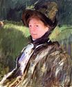Mary Cassatt - Lydia Cassatt in a Green Bonnet and a Coat 1880