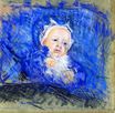 Mary Cassatt - Child on a Blue Cushion 1881