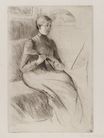 Mary Cassatt - The Mandolin Player. La Mandoline 1889