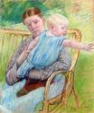 Mary Cassatt - Mathilde Holding a Baby Who Reaches out to the Right 1889