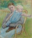 Mary Cassatt - Mathilde Holding a Baby Reaching Right 1890