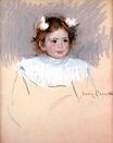 Mary Cassatt - Ellen with Bows in Her Hair, Looking Right 1899