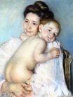 Mary Cassatt - Mother Berthe Holding Her Baby 1900