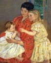 Mary Cassatt - Mother and Sara Admiring the Baby 1901