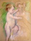 Mary Cassatt - Nude Baby beside Her Mother 1902