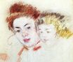 Mary Cassatt - Sketch of Reine and Child 1902