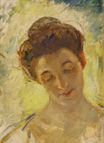 Mary Cassatt - Study of Mother Jeanne's Head, Looking down 1907-1908