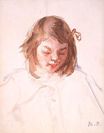 Mary Cassatt - Head of Francoise Looking Down (no.4) 1908