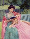 Mary Cassatt - Auguste Reading to Her Daughter 1910