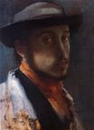 Edgar Degas - Self Portrait in a Soft Hat 1858