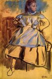 Edgar Degas - Portrait of Giulia Bellelli, sketch 1860