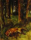 Edgar Degas - Dead fox lying in the Undergrowth 1865