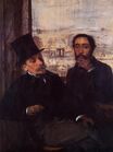 Edgar Degas - Self Portrait with Evariste de Valernes. Painter and Friend of the Artist 1865
