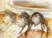 Edgar Degas - Three girls sitting en face 1879