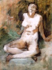 Edgar Degas - Seated Nude with Crossed Legs 1880