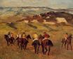 Edgar Degas - Jockeys on Horseback Before Distant Hills 1884