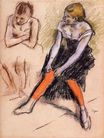 Edgar Degas - Dancer with Red Stockings 1884
