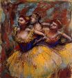 Edgar Degas - Three Dancers. Yellow Skirts, Blue Blouses 1896