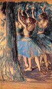 Edgar Degas - Group of Dancers, Tree Decor 1901