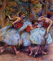 Edgar Degas - Three Dancers, Blue Skirts, Red Blouses 1903