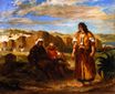 View of Tangier with Two Seated Arabs 1852-1853