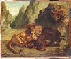 Lion and boar 1853