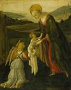 Gherardo di Giovanni del Fora - The Madonna and Child with an Angel in a Coastal Landscape 1480-1497