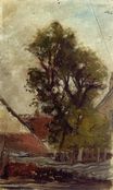 Paul Gauguin - Tree in the farm yard 1874