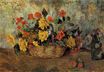 Paul Gauguin - Nasturtiums & dahlias in a basket 1884
