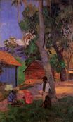 Paul Gauguin - Around the huts 1887