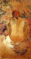 Paul Gauguin - Crouching Tahitian woman 1902