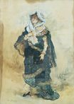 Eva Gonzalès - Elegant with a shawl. Elegante au chale 1865-1883