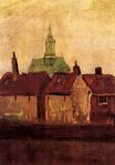 Cluster of Old Houses with the New Church in The Hague 1882