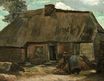 Cottage with Peasant Woman Digging 1885