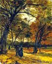 The Bois de Boulogne with People Walking 1886