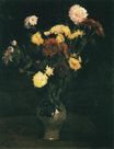 Vase with Carnations and Zinnias 1886